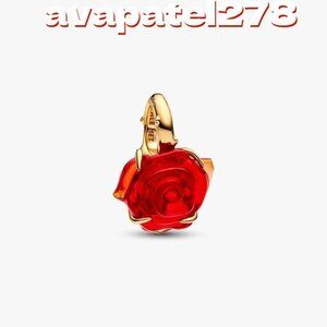 Pandora Disney Beauty and the Beast Enchanted Rose Dangle Charm